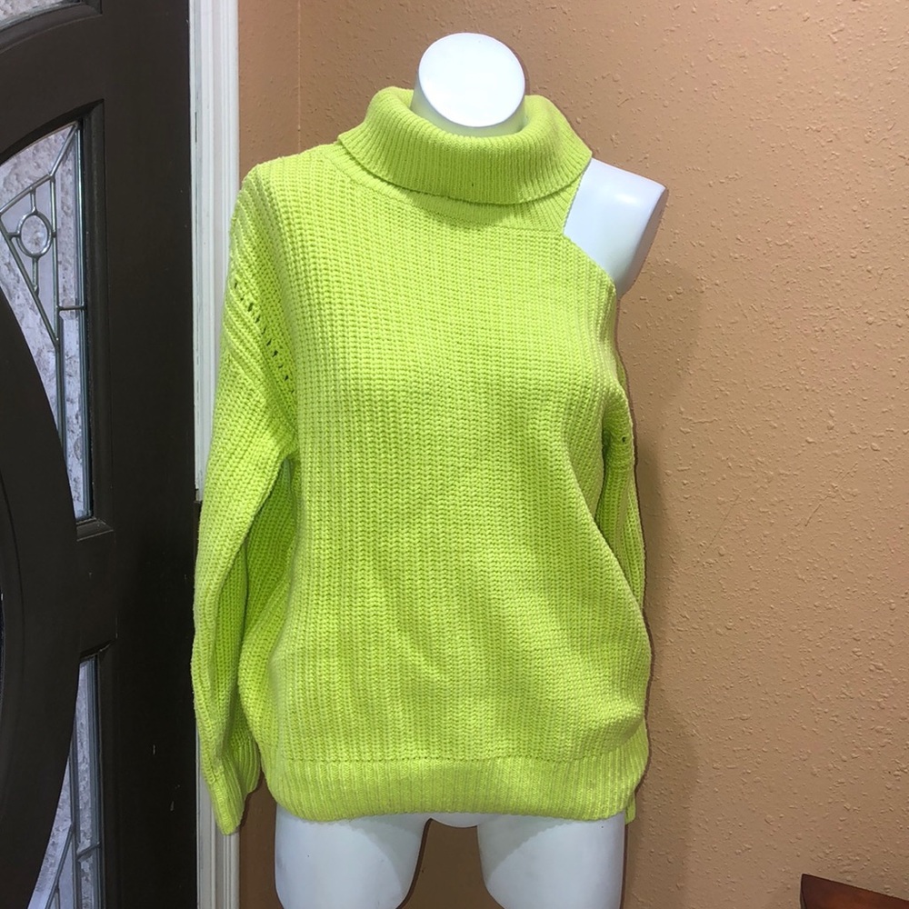 ASTr cold shoulder knit sweater